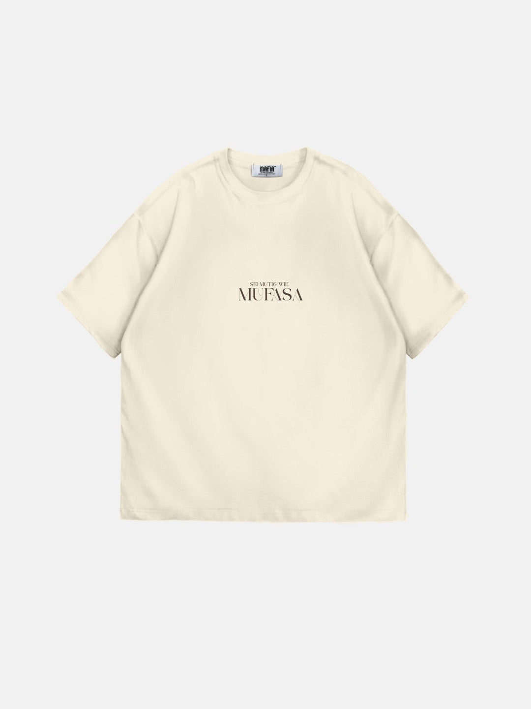 Oversize Lejon T-Shirt - Antik Vit