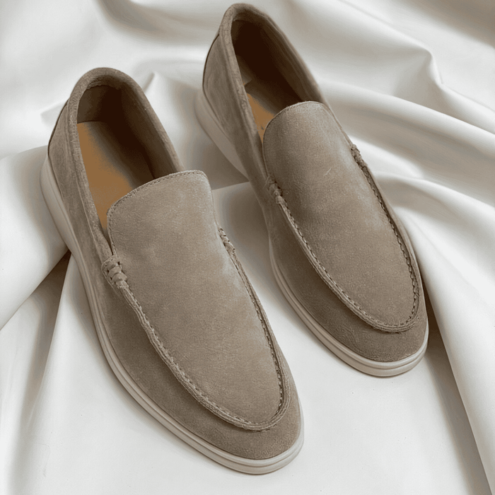 Herr Slip-On Loafers med Gummisula och Låg Profil