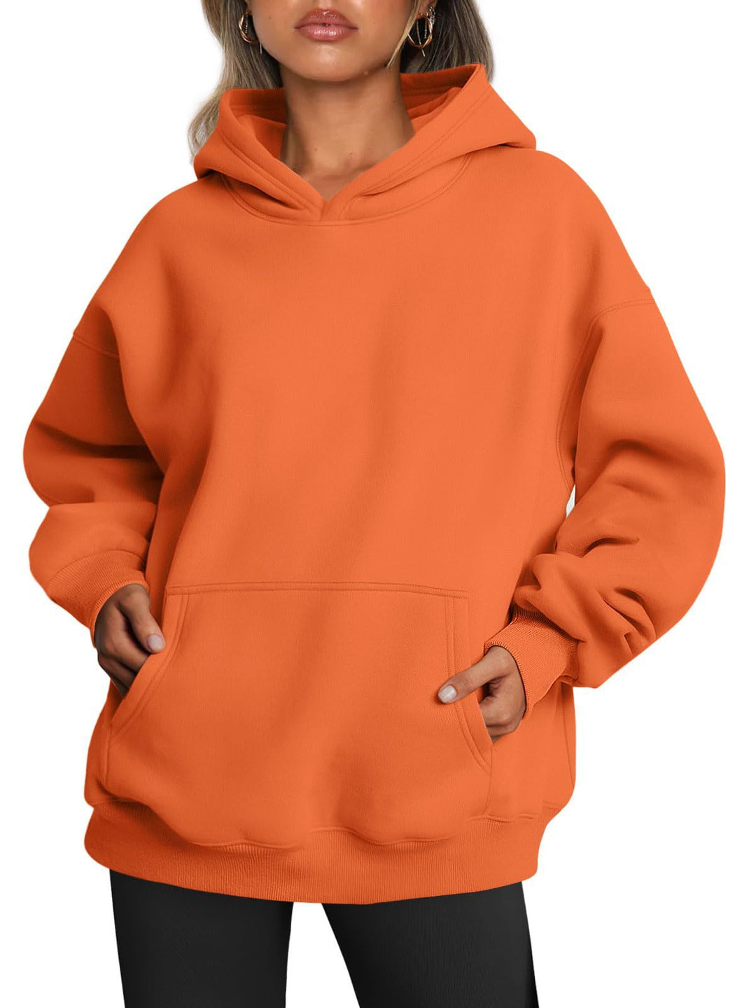Oversize hoodie med fleecefoder