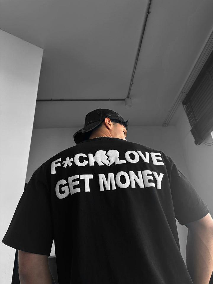 Oversize Get Money T-shirt - Svart