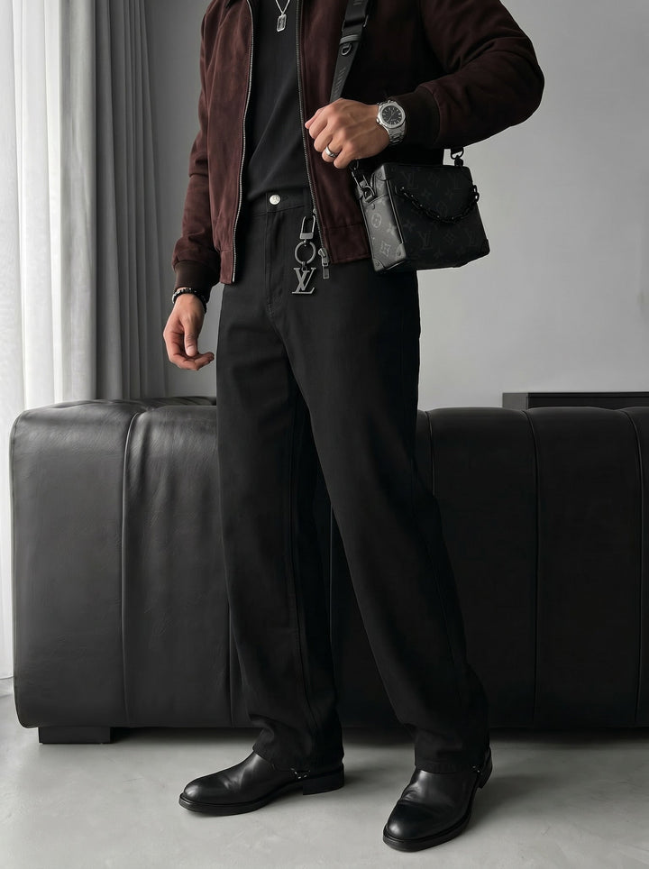Relax Baggy Jeans - Svart
