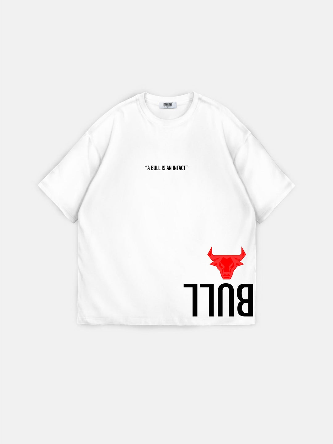 Oversize Bull T-shirt - Vit och Röd