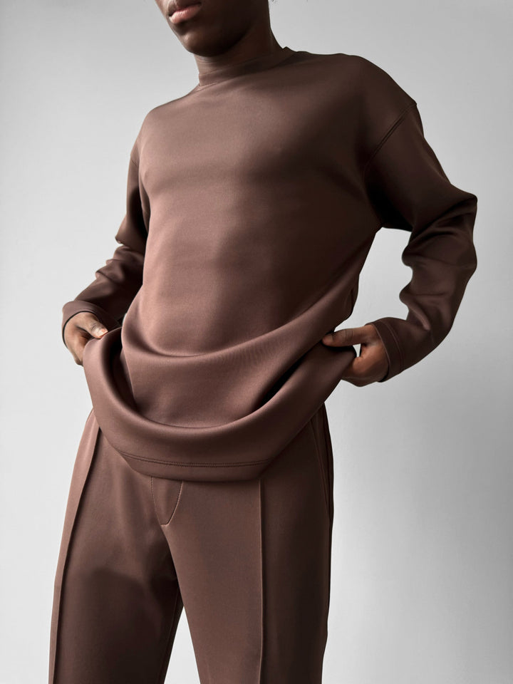 Oversize Diver Sweatshirt - Brun