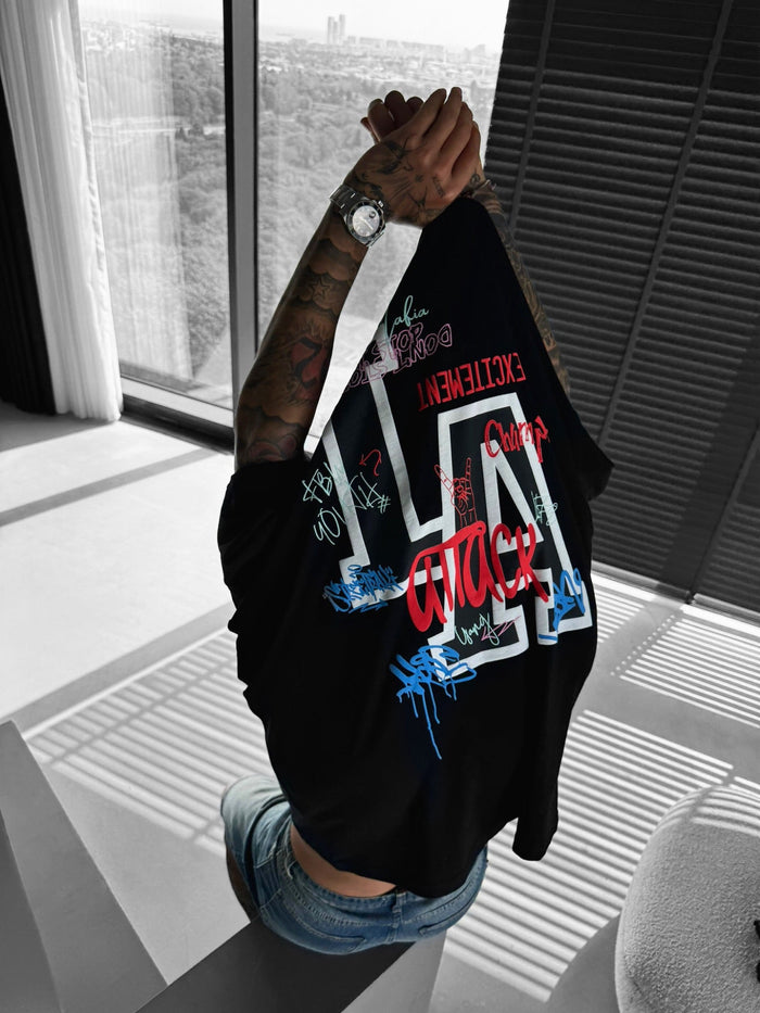 Oversize L.A T-shirt - Svart