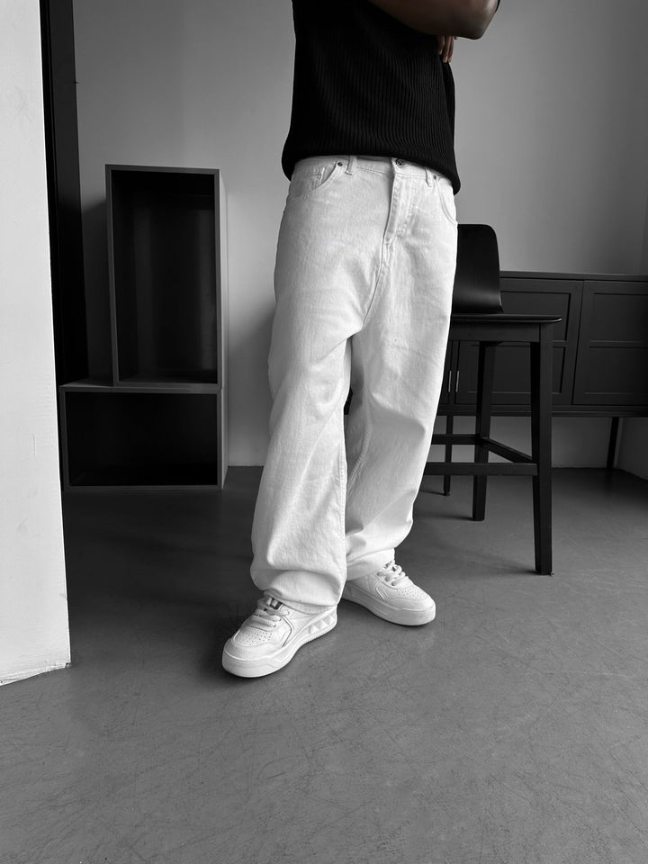 Relax Baggy Jeans - Vit