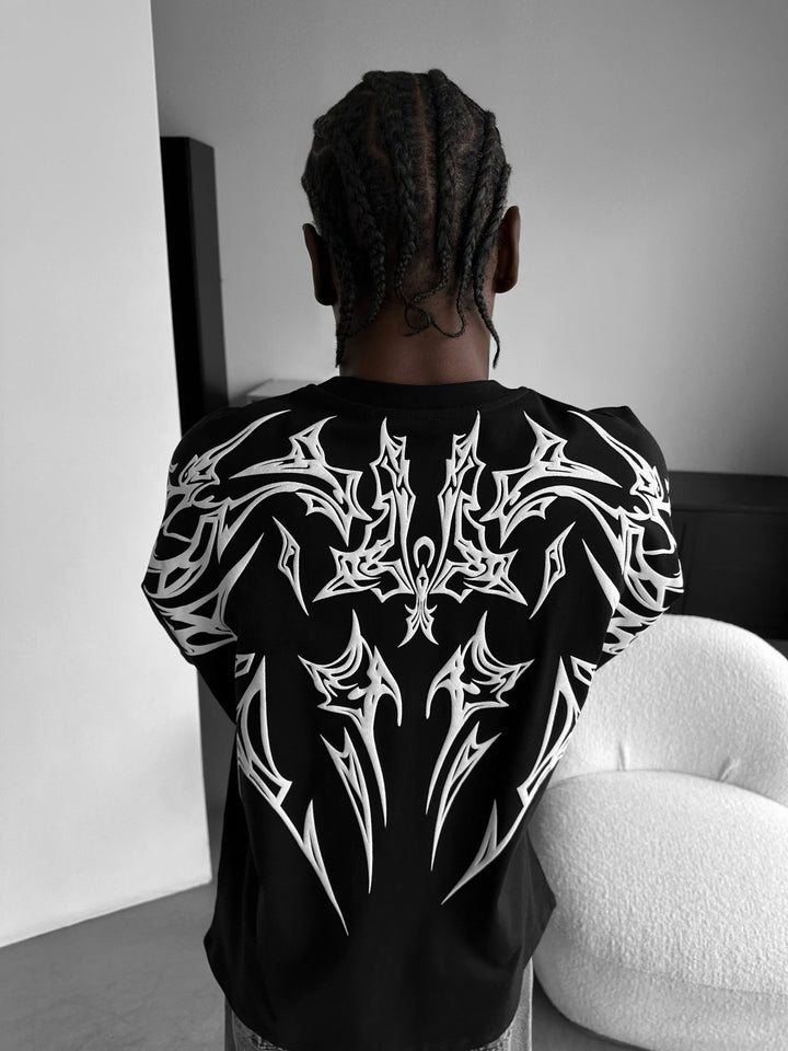 Oversize Mafia Tribal T-shirt - Svart