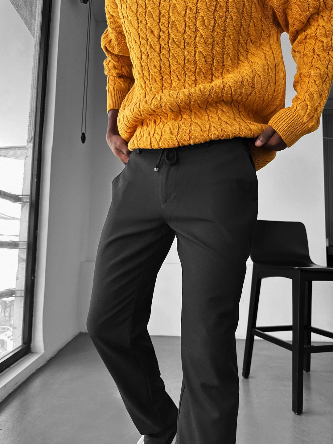 Modern Klipp Casual Byxor - Svart