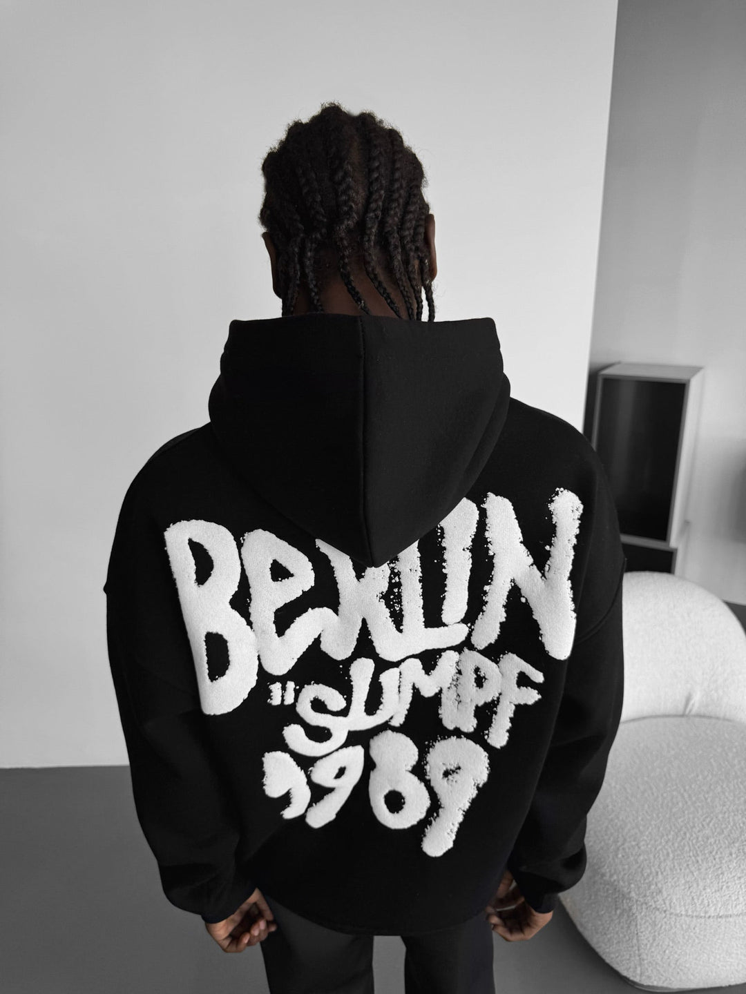 Oversize Berlin "Sumpf" Hoodie - Svart