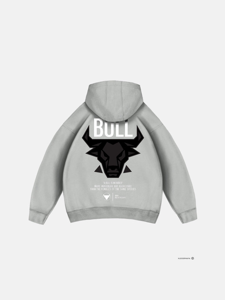 Överdimensionerad Bull Hoodie - Svampgrå