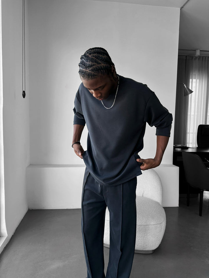 Oversize Modal Sweatshirt - Svart