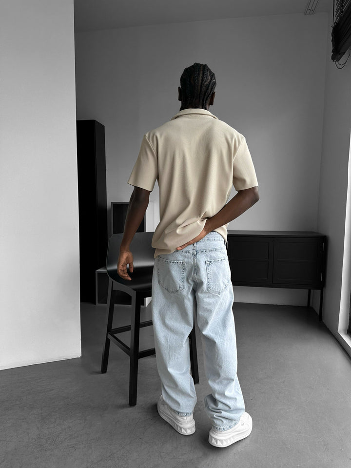 Front Line Baggy Jeans - Isblå