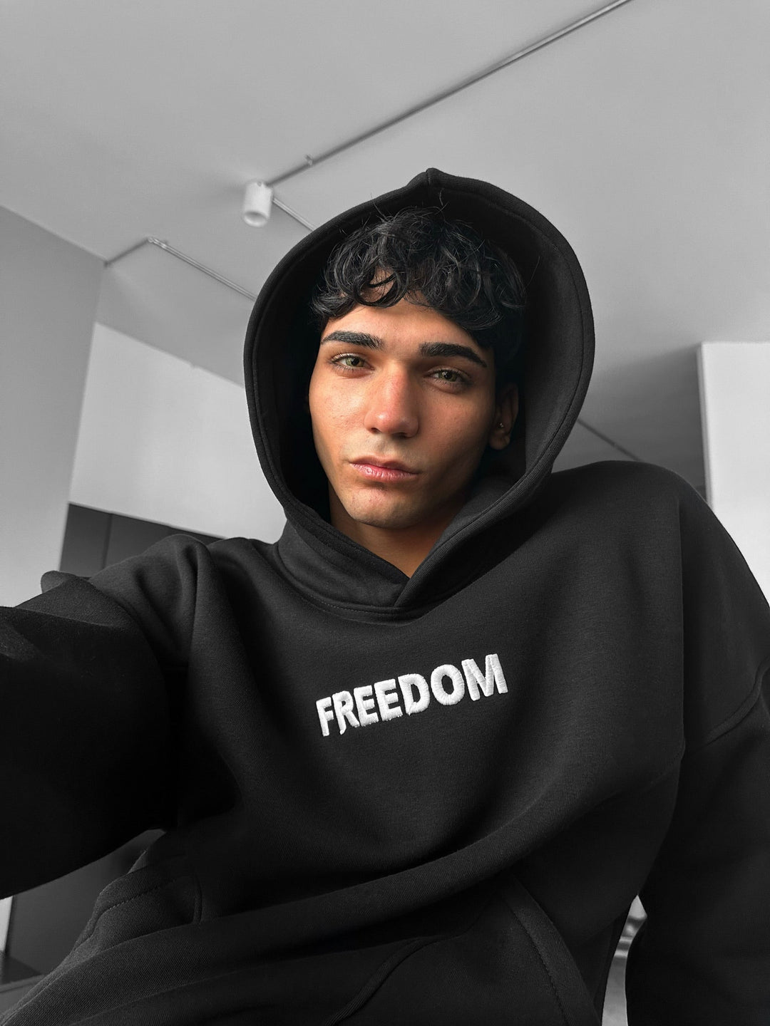 Oversize Stitches Hoodie - Svart