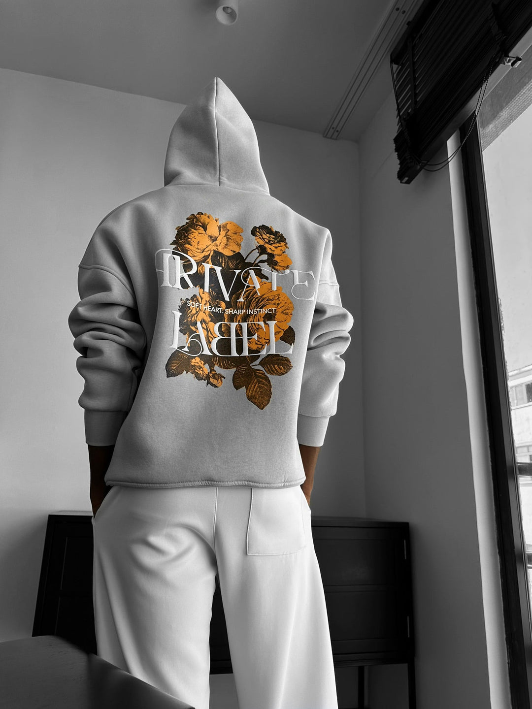 Oversize Private Label Hoodie - Grå