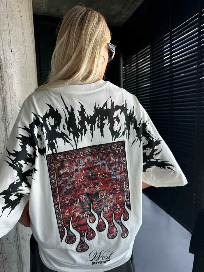 Oversize Experimentell T-Shirt - Ecru
