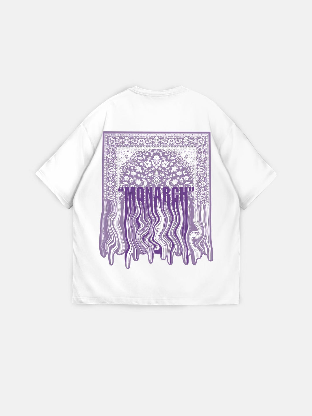 Oversize Monarch T-Shirt - Ecru och Lila