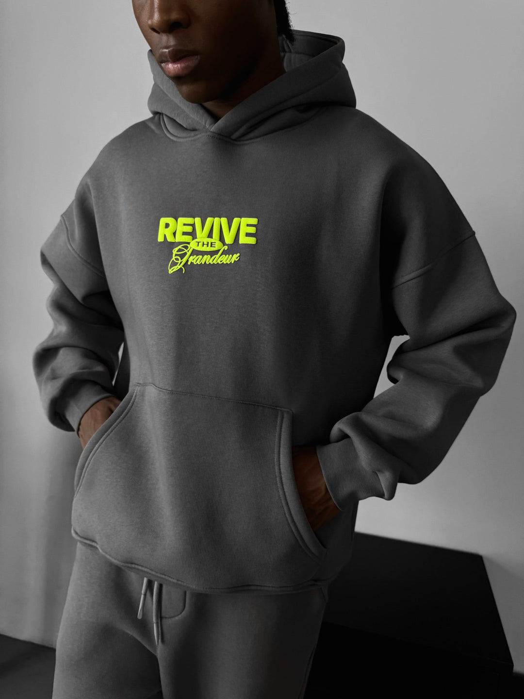 Oversize Revive Hoodie - Antracit