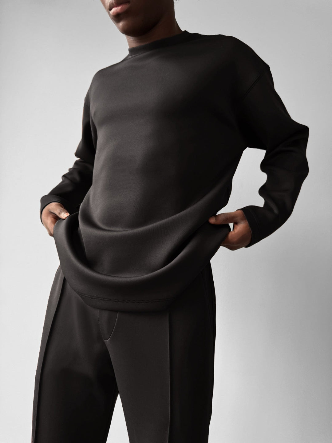 Oversize Dykarsweatshirt - Svart