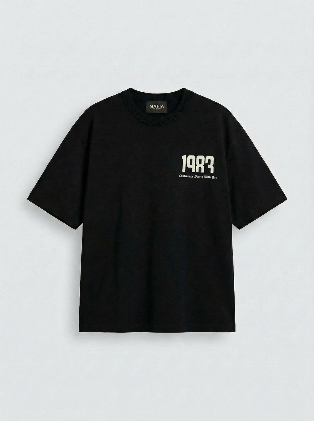 Oversize 1983 T-shirt - Svart
