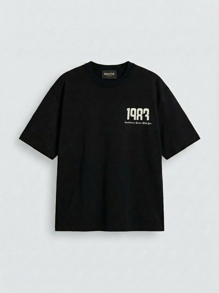 Oversize 1983 T-shirt - Svart