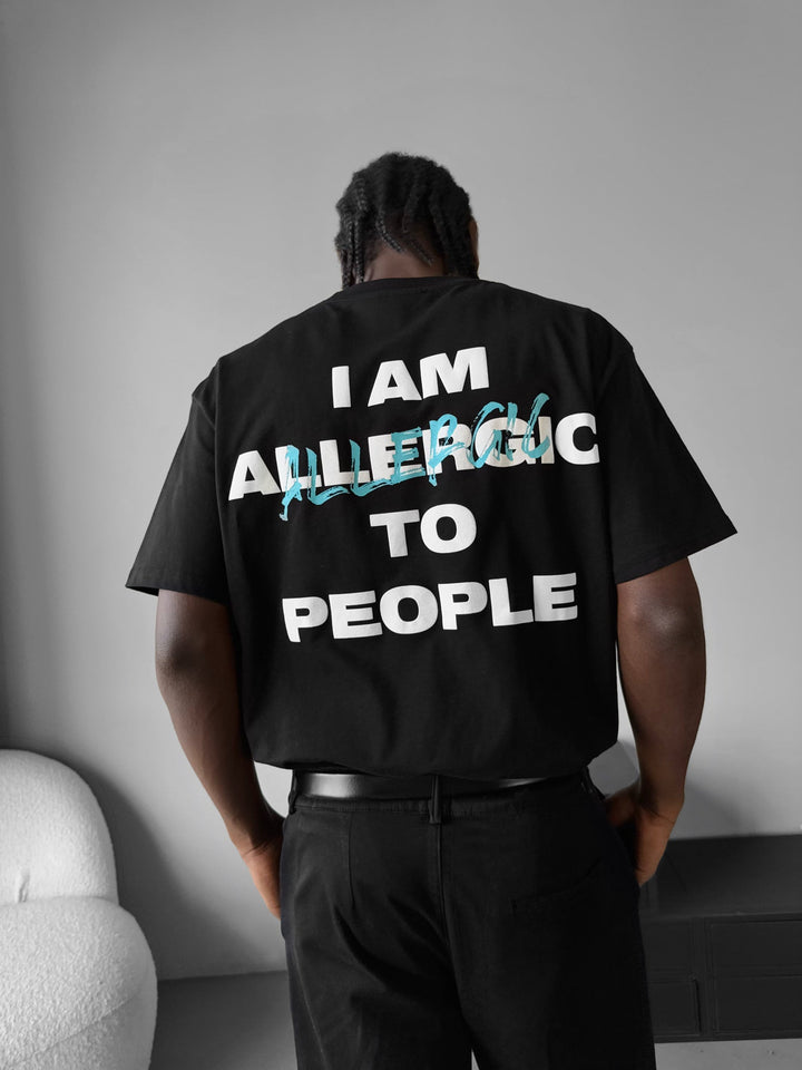 Överdimensionerad Allergisk T-shirt - Svart