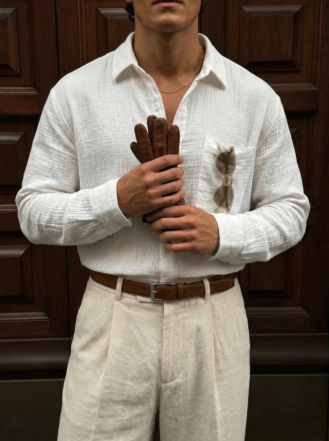 Oversize Muslin Skjorta - Vit