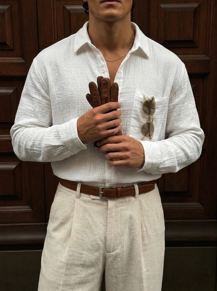 Oversize Muslin Skjorta - Vit