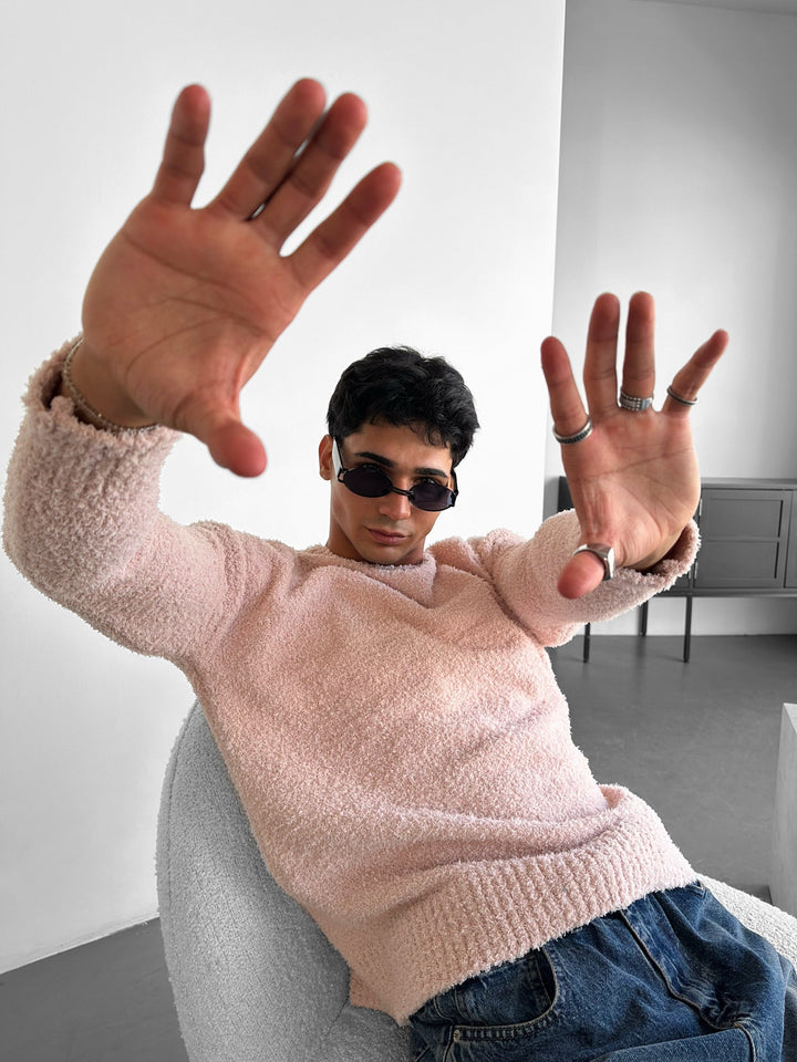 Oversize Plush Pullover - Rosarök