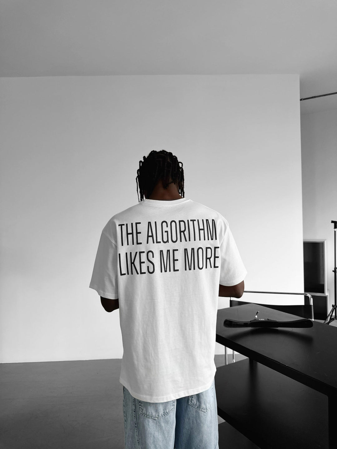 Oversize "Algorithm" T-shirt - Ecru