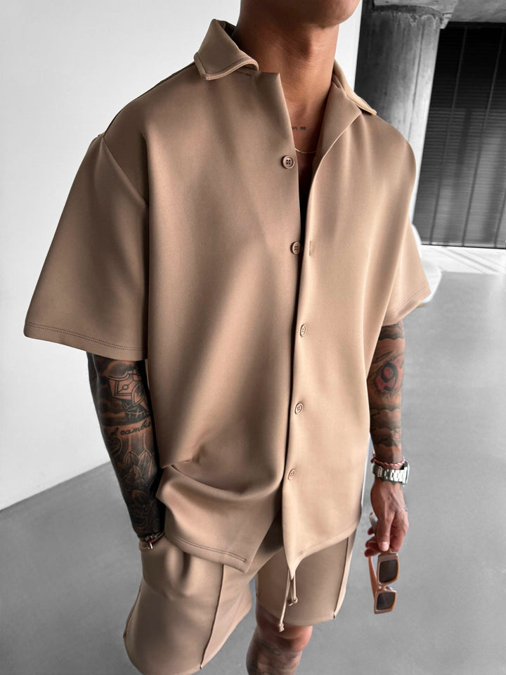 Oversize Dykarskjorta - Beige