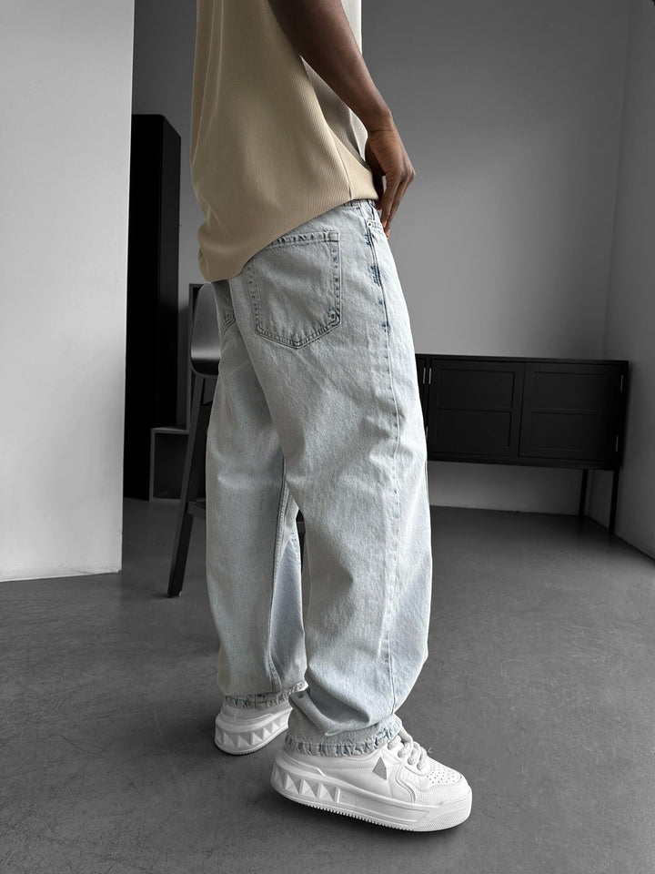 Front Line Baggy Jeans - Isblå