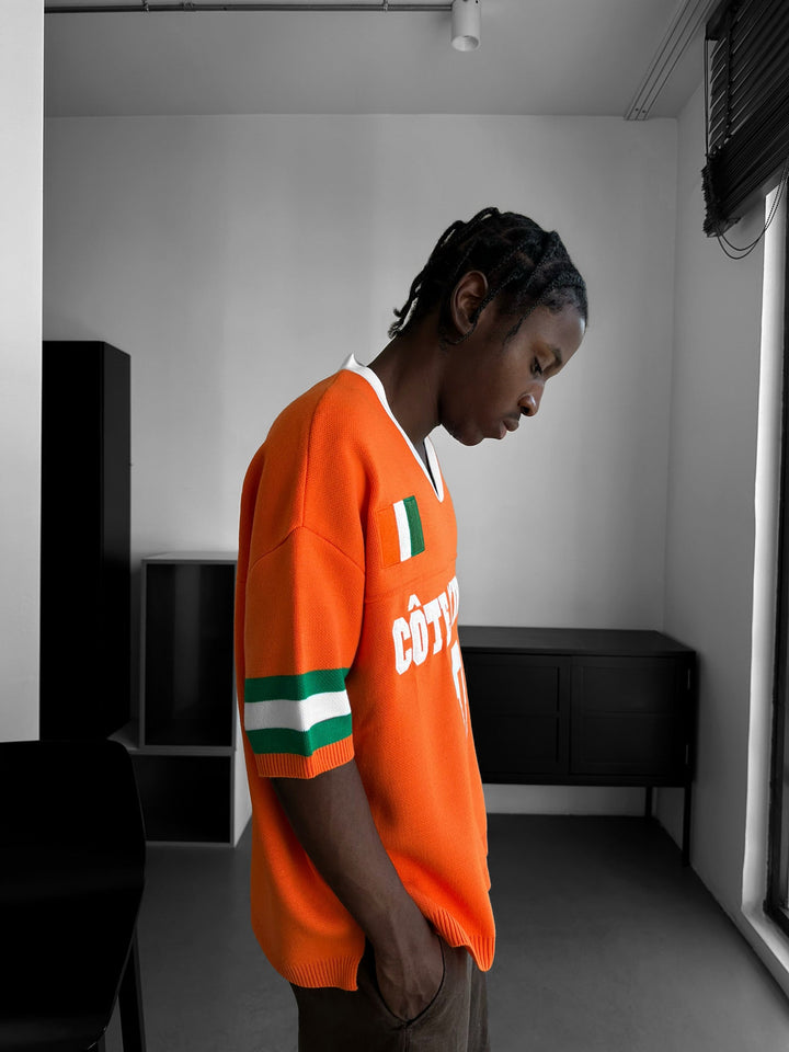 Oversize Côte d’Ivoire Stickad T-shirt - Orange