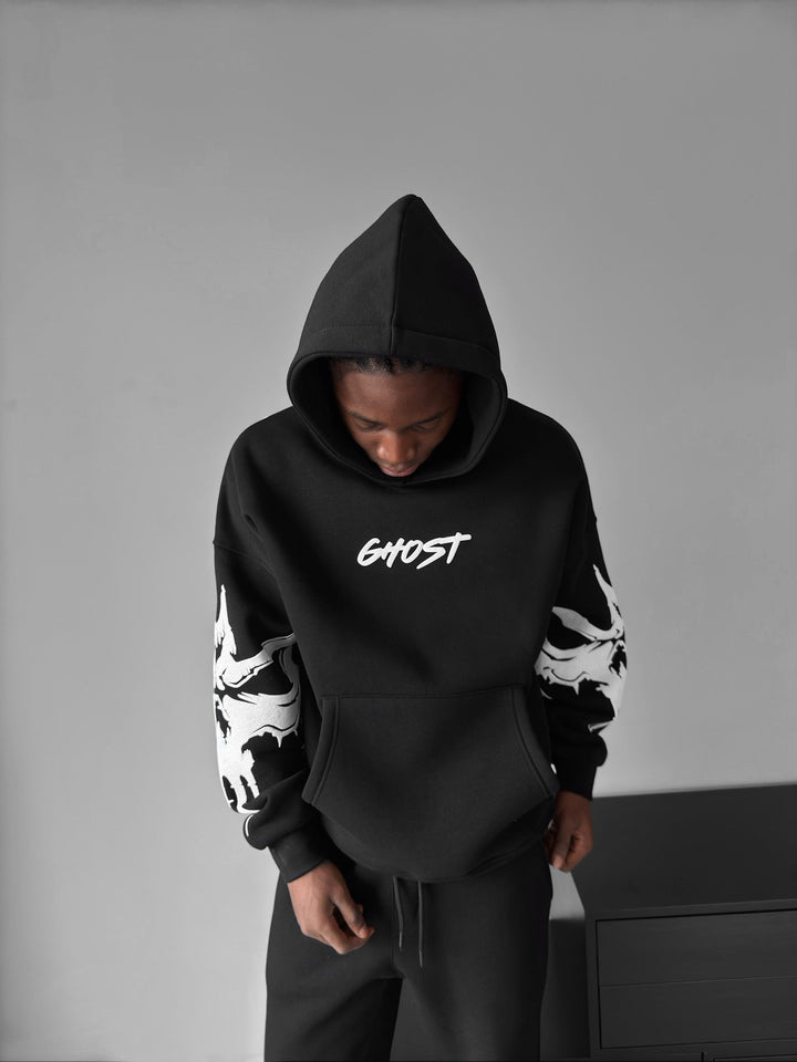 Oversize Ghost Hoodie - Svart