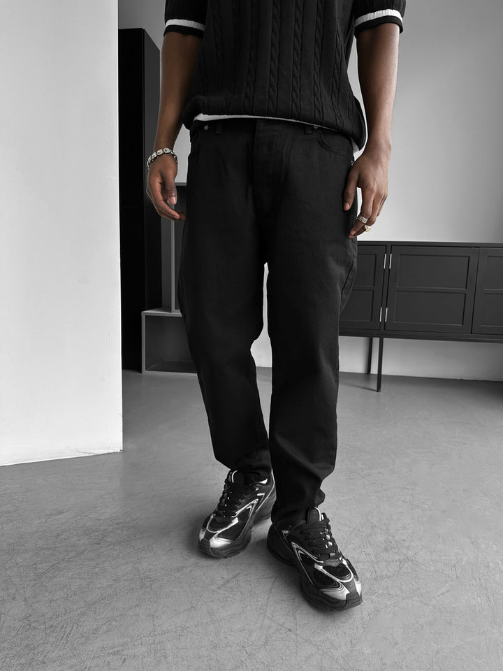 Boyfriend Jeans - Svart