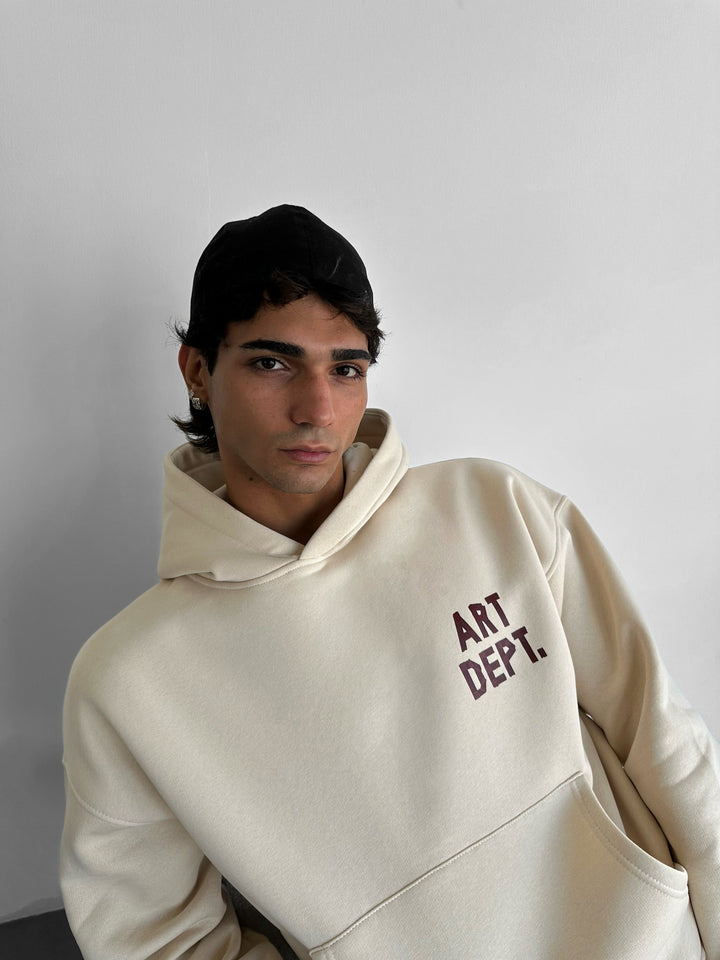 Oversize Art Dept. Hoodie - Beige