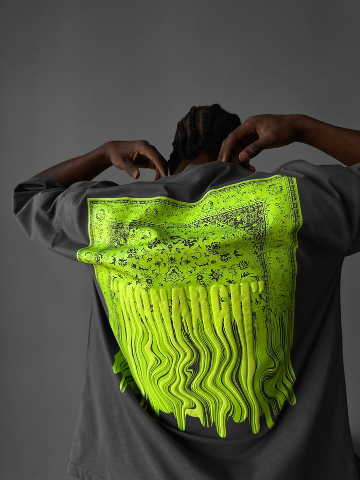 Oversize Monarch T-Shirt - Antracit och Neon