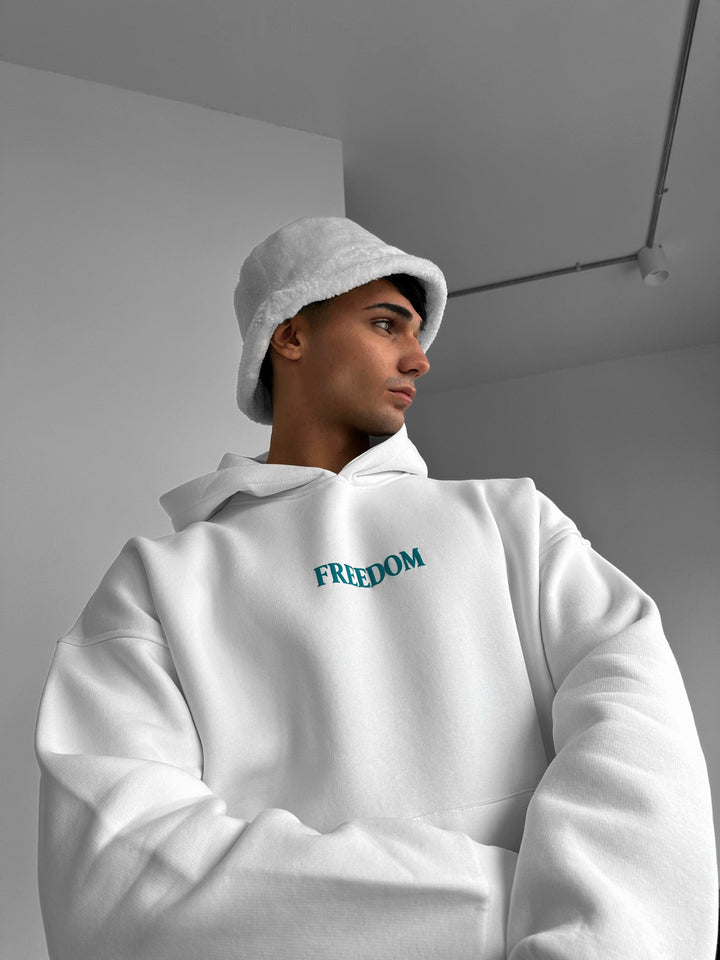 Oversize Freedom Hoodie - Vit