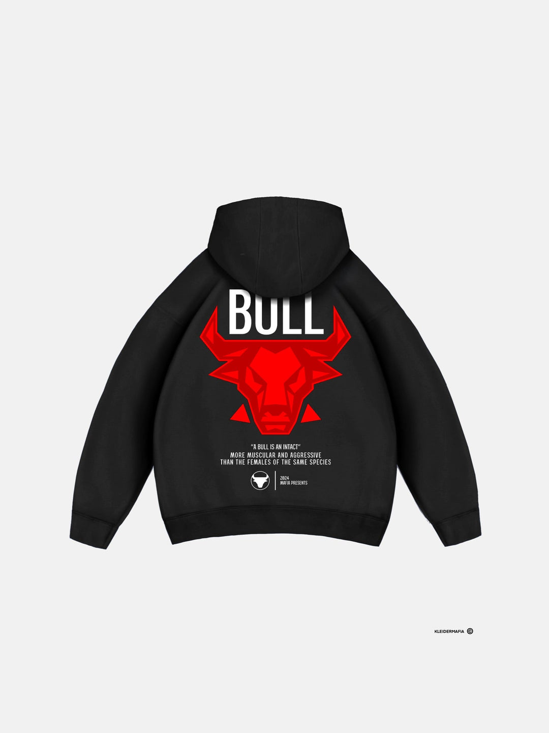 Oversize Bull Hoodie - Svart