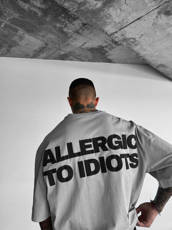 Överdimensionerad Statement T-shirt - Grå