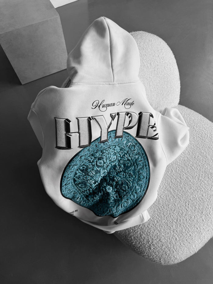 Oversize Hype Hoodie - Vit