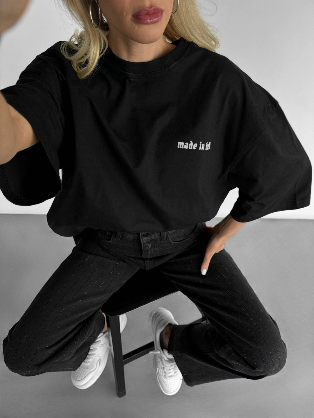 Oversize Made in Hell T-shirt - Svart
