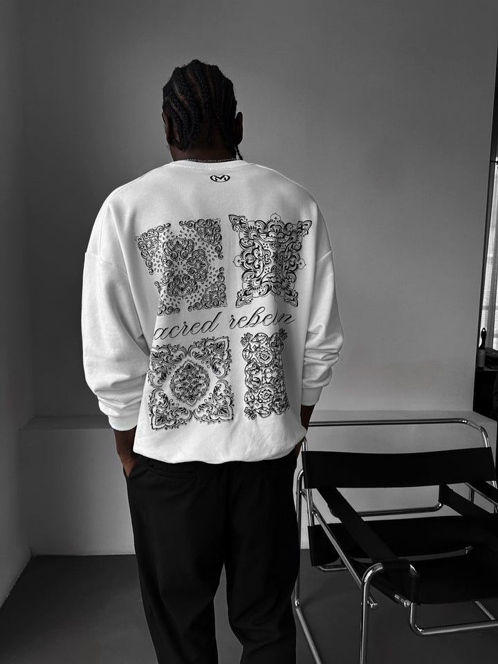Oversize Sacred Rebellion Sweater - Ecru