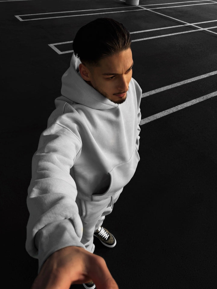 Oversize Basic Hoodie - Grå