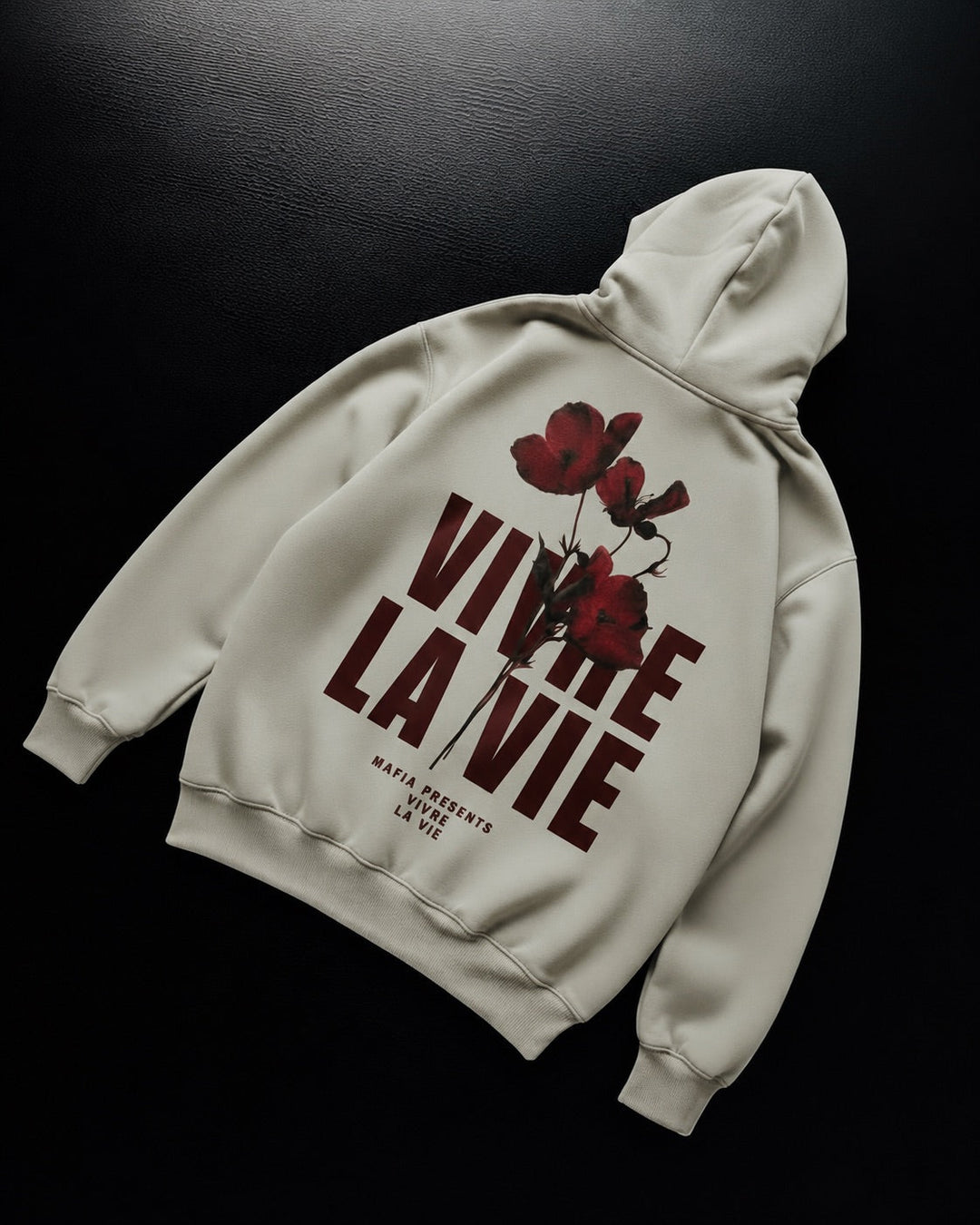 Oversize Vivre La Vie Hoodie - Sten