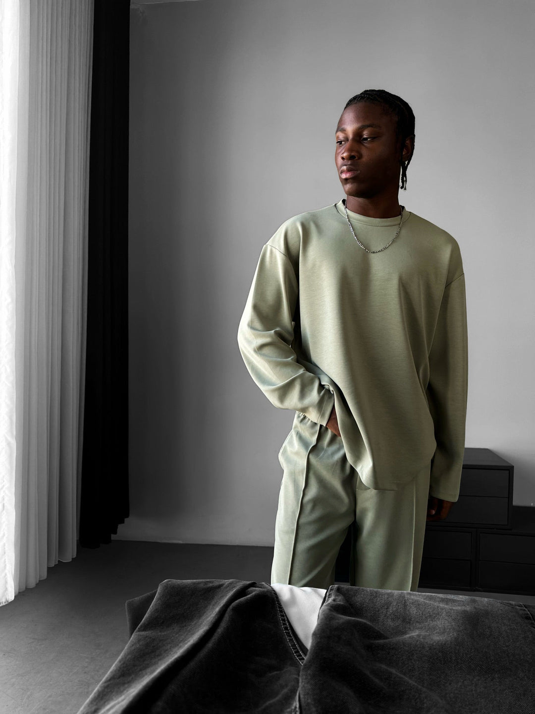 Oversize Modal Sweatshirt - Mintgrön