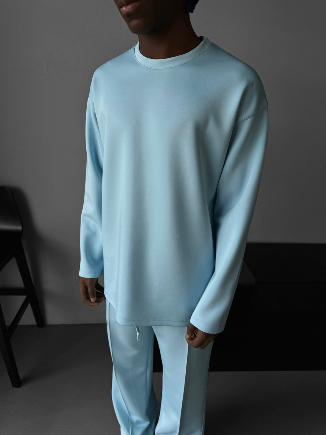 Oversize Dykarsweatshirt - Babyblå