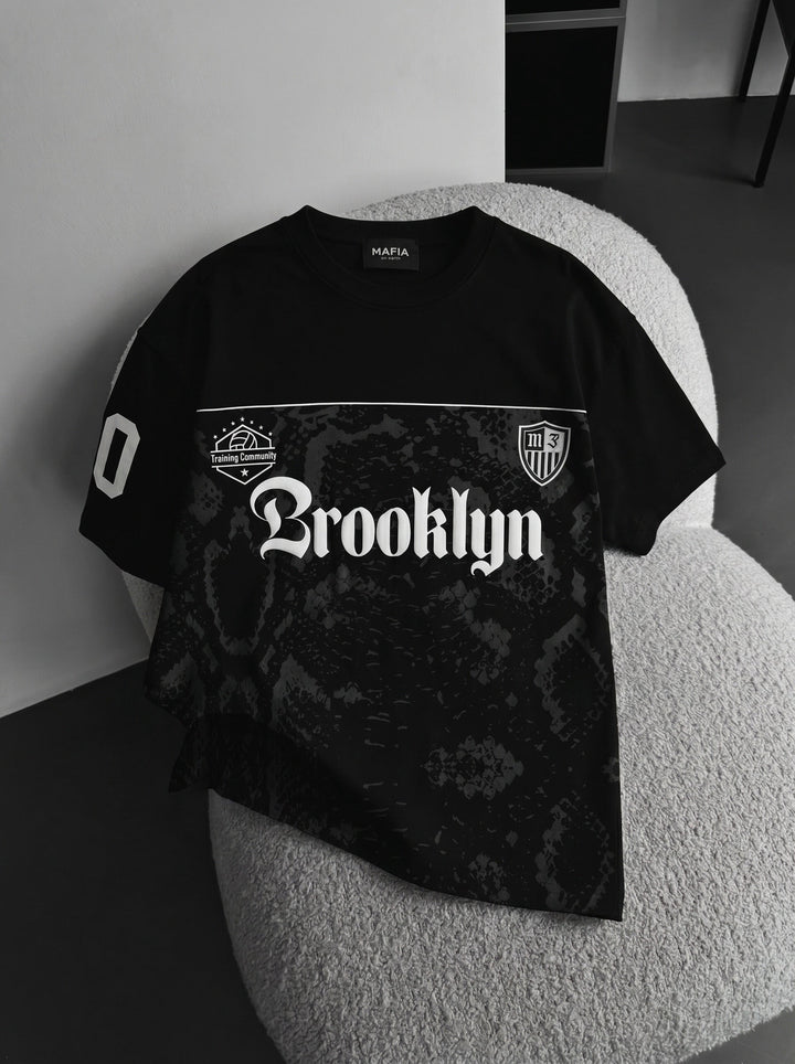 Oversize Brooklyn T-shirt - Svart och Antracit