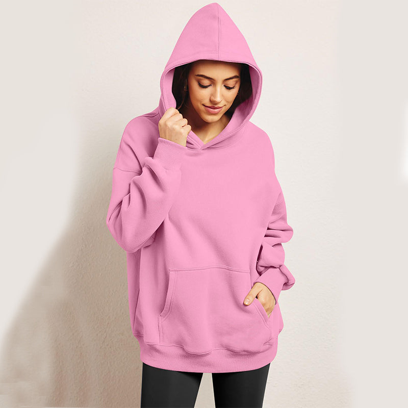 Oversize hoodie med fleecefoder