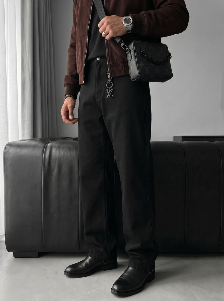 Relax Baggy Jeans - Svart