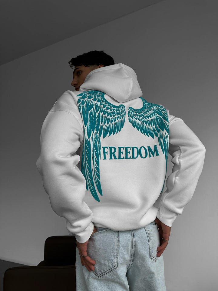 Oversize Freedom Hoodie - Vit