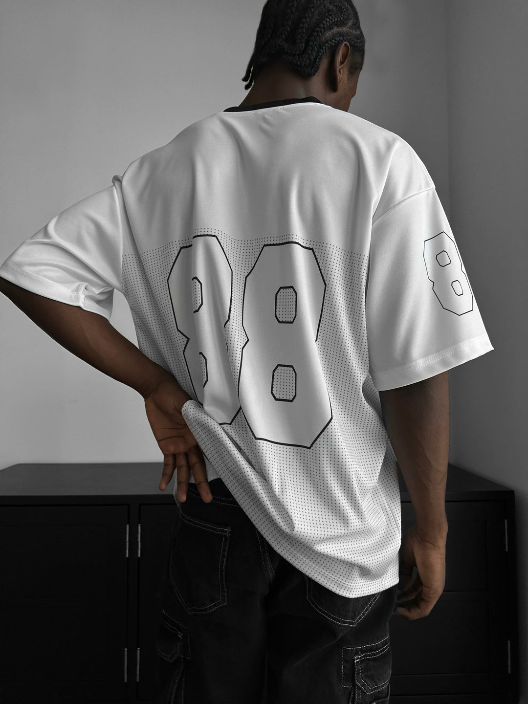 Oversize Varsity Mafia T-Shirt - Ecru